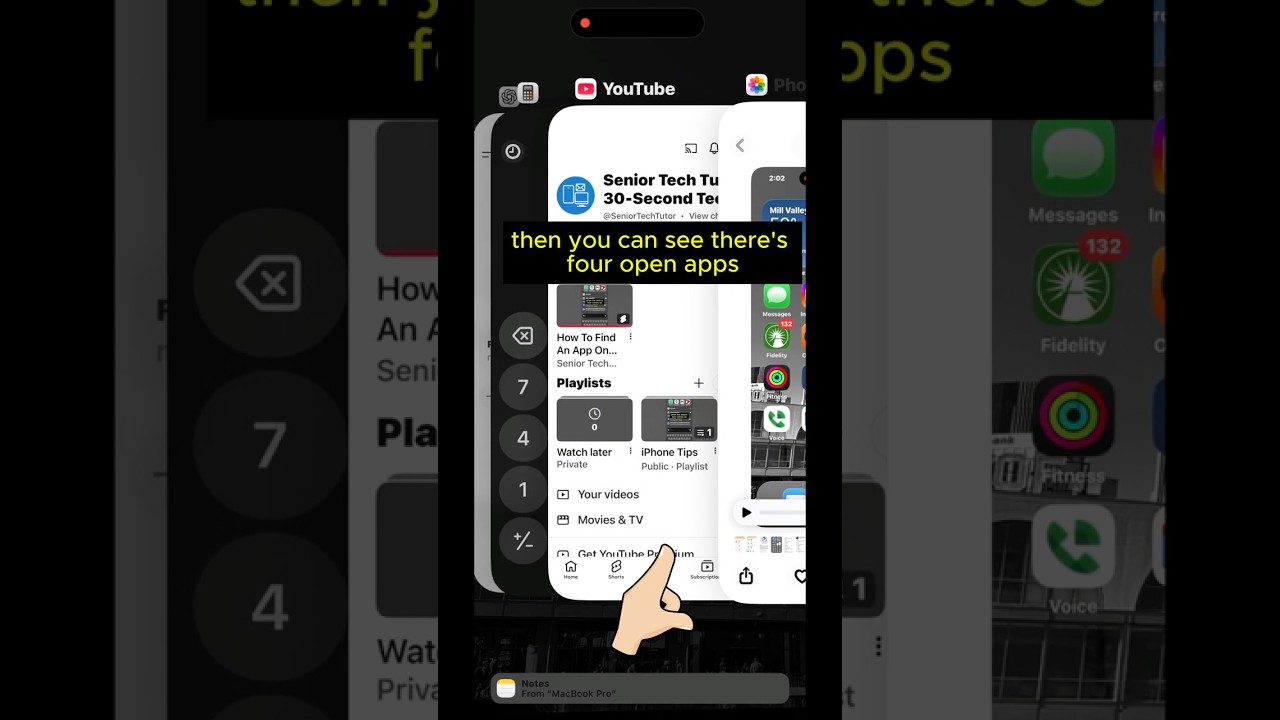 How to Quickly Close An App on Your iPhone (Swipe Up Trick) | Senior Tech Tutor Tip #104
