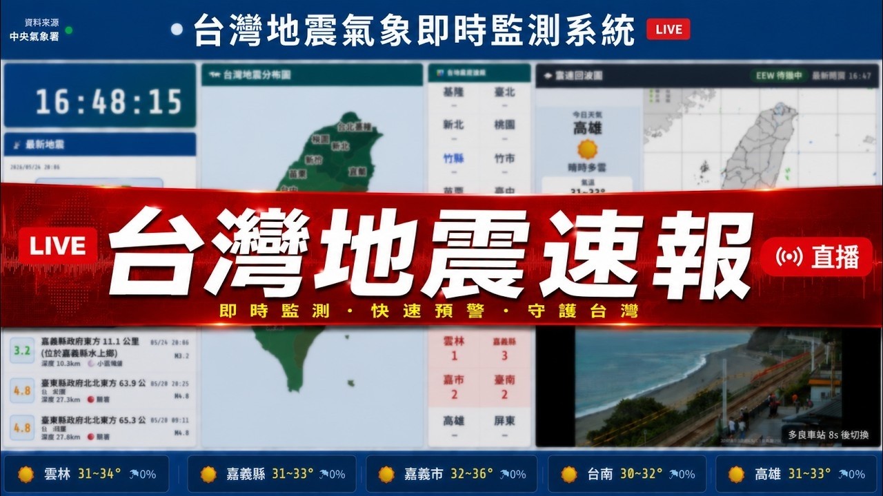 🔴LIVE 地震颱風 即時監測直播 