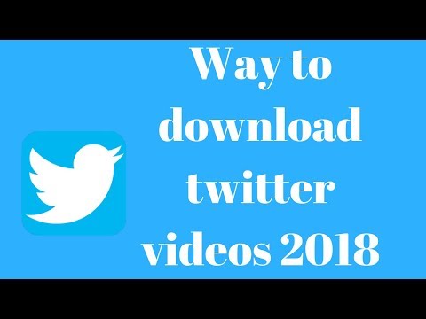 Way to download twitter videos