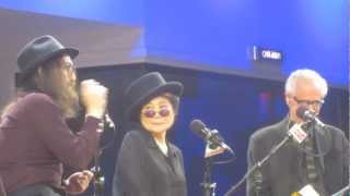 Sean Lennon, Yoko One and David Garland ~ "live" at Spinning On Air anniversary event
