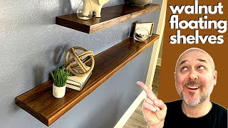 I Want Walnut Floating Shelves!!! That's what she said.