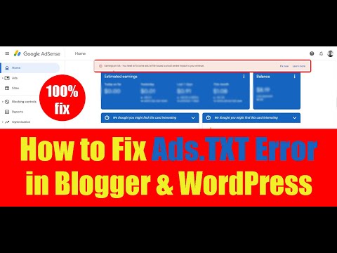 How To Fix - You need to Fix some ads.txt file issues to avoid severe impact to your revenue. 2021