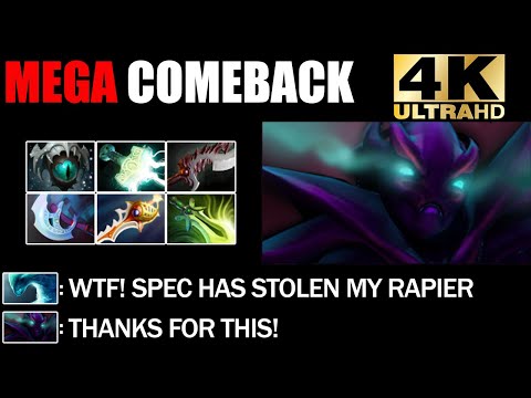 Highest Win Rate Heroes Spectre Apex + Divine Rapier Build VS Mega Creeps - Epic Comeback Dota 2