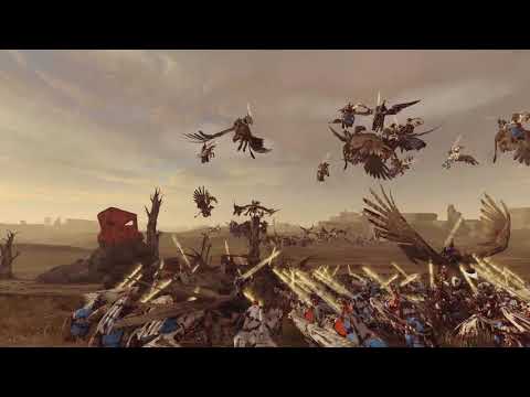 457 Royal Pegasus Knights VS 153 Royal Hippogryph Knights - Total War: Warhammer 2