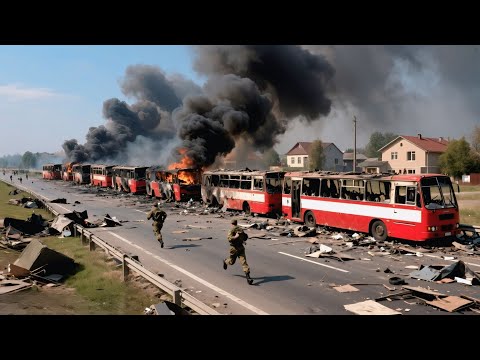 Vor 11 Minuten! 80 Busse mit 2.800 US-Soldaten nach Kiew wurden von russischen Truppen abgefangen.