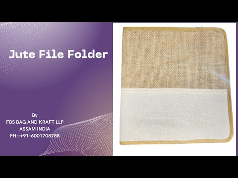 Jute file folder, 12x14 inch