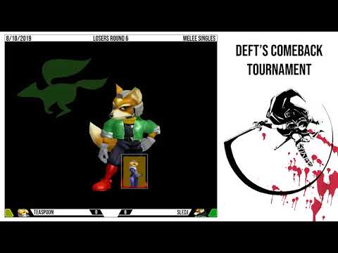 DCT Melee Singles - Teaspoon (Sheik) Vs. Sledj (Fox) - Losers Round 6