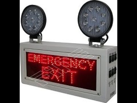 Fine Industrial Emergency Exit Light With LED Red Sign