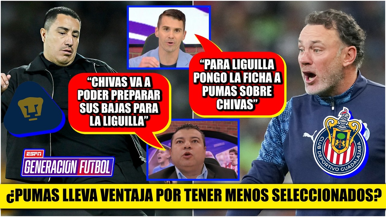 CHIVAS ES AMPLIA FAVORITA vs PUMAS. Pero en LIGUILLA, sin seleccionados, ¿será igual? | Generación F