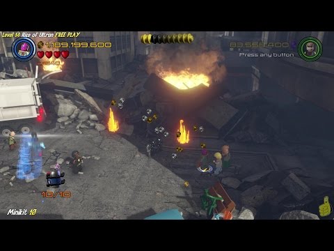 Lego Marvel Avengers: Lvl 14 / Rise of Ultron FREE PLAY (All Collectibles) - HTG