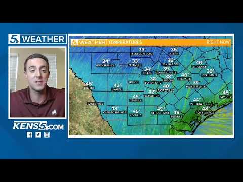 Snow, sleet and rain falling across South Texas