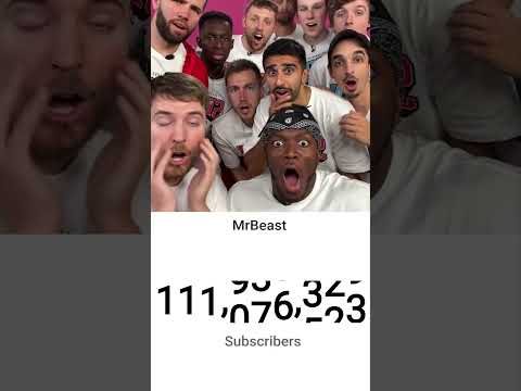 Mr Beast reacts to him passing Pewdiepie subscriber count