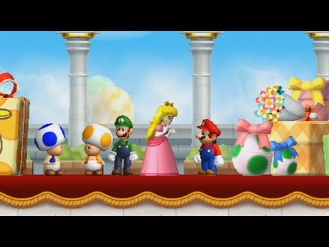 New Super Mario Bros. Wii 100% Walkthrough - World 1 (All Star Coins & Secret Exits)