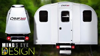 Lightweight Electric Camper is easy to tow, set up, and solar-powered