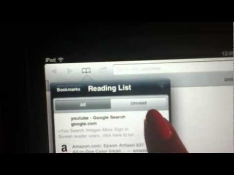 How to Delete items from your Ipad READING LIST