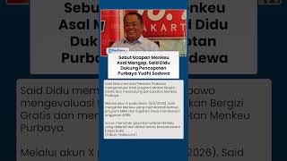 Sebut Ucapan Menteri Keuangan Asal Mangap, Said Didu Dukung Pencopotan Purbaya Yudhi Sadewa