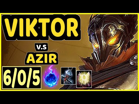 GREVTHAR (VIKTOR) vs AZIR - 6/0/5 KDA MID CHALLENGER GAMEPLAY - BR