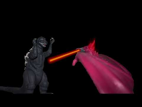 godzilla stopmotion rodan heat ray attack