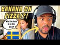Brit Reacts to AMERICAN TRIES A REALLY WEIRD SWEDISH PIZZA