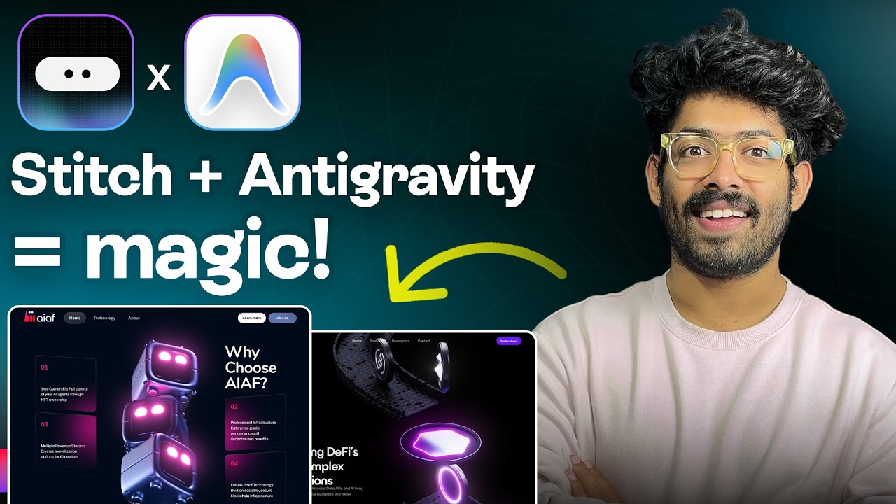 Stitch + Antigravity Workflow is GOLD! | Stunning Design To Live Website/App