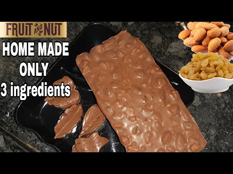 Fruit & Nut Chocolates | MY KITCHEN RECIPES | HOMEMADE Fruit & Nut Chocolate | Only 3 ingredients