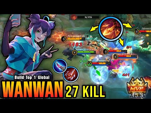 27 Kills + 2x MANIAC!! OP Wanwan with this Item (PLEASE TRY) - Build Top 1 Global Wanwan ~ MLBB
