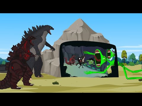 Godzilla vs Blue Siren Head [HD | Godzilla Cartoon Animation