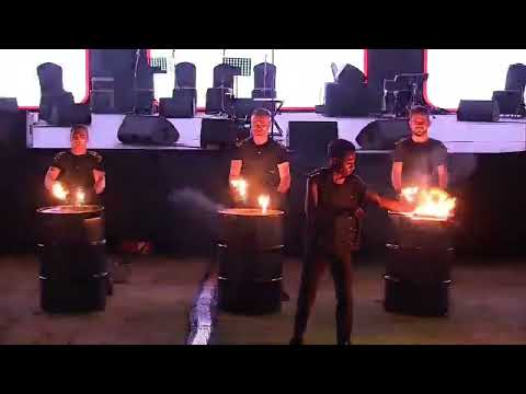 Fire-Drum Show #saudiarabia #drums #riyadh #fireshow #firedrumming