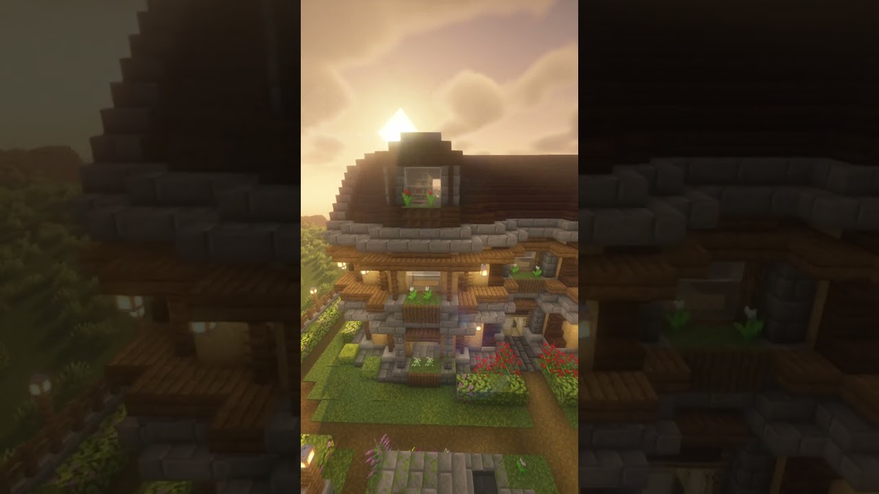 Such a beautiful shader!  #minecraft #minecraftbuilding #foryou #sunset #minecraftmeme #gaming