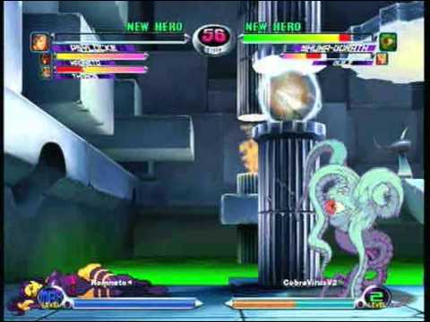 MvC2 Online (360): Brett (Psy/Mag/Tha) vs CobraVirusV2 (Wolv/Gui/Shuma) 9 .:8.10.10:.