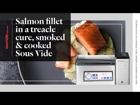 Salmon Fillet In A Treacle Cure, Smoked & Cooked Sous Vide