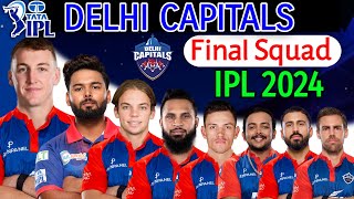 IPL 2024 - Delhi Capitals Full & Final Squad | Delhi Capitals Final Squad IPL 2024 | IPL 2024 Delhi
