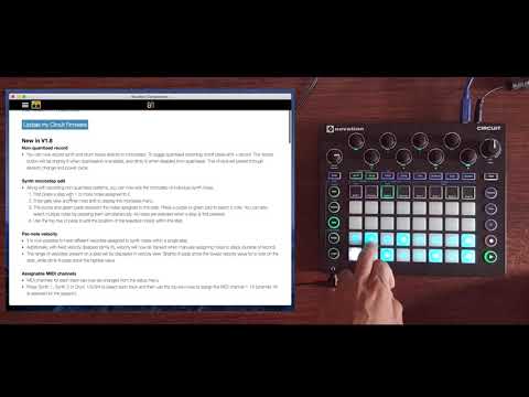 Novation Circuit Firmware v1.8 :: Update Procedure & Feature Overview