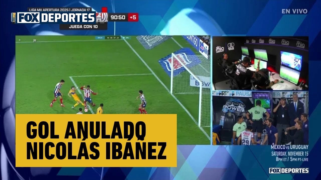 😱 GOL ANULADO Nicolás Ibáñez | Tigres 3-1 Atlético San Luis | Apertura 2025 | Liga MX