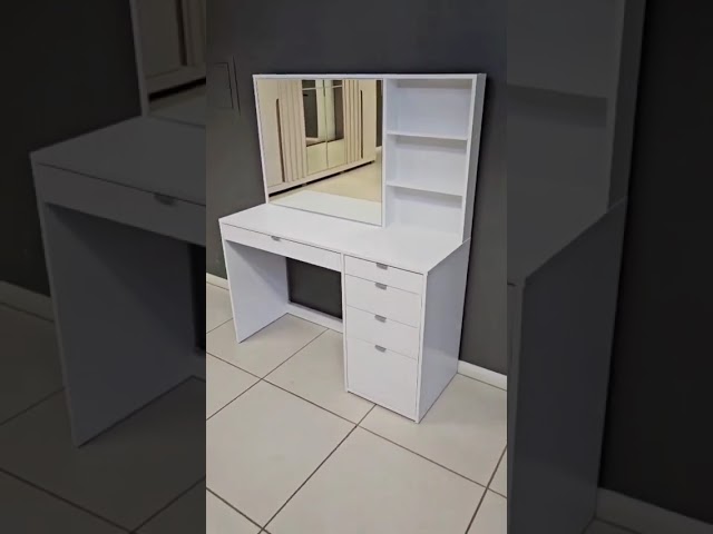 Penteadeira Vitória 5 Gavetas 2 Prateleiras Branco - Panorama Móveis