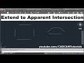 AutoCAD Extend Line to Apparent Intersection | AutoCAD Extend Two Lines to Intersect