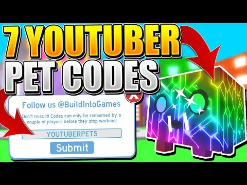 7 RAINBOW YOUTUBER PET CODES IN PET SIMULATOR! (Roblox)