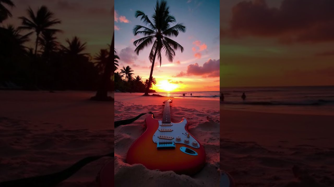Blues Rock At Sunset  #bluesrock #blues #electricguitar #sunset #tropicalbeach #musicshorts