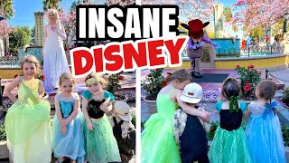 WHAT 12 HOURS IN DISNEYLAND WITH 6 KIDS LOOKS LIKE | DISNEY PRINCESSES