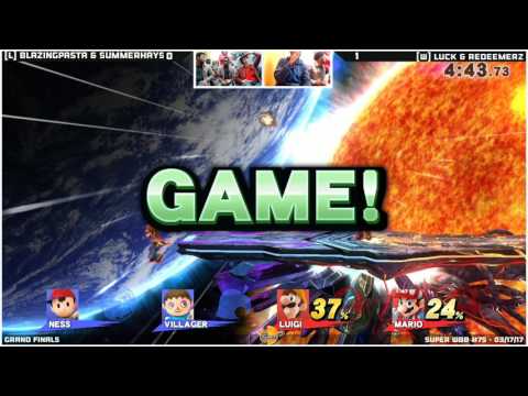 WBB #75  BlazingPasta & Summerhays [L] vs Luck & Redeemer Z [W]   Grand Finals   Smash 4 Doubles