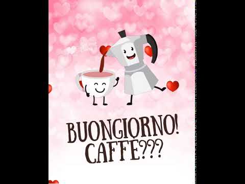 Buongiorno! Caffè??? Video e GIF con tazzina di caffè, moka e cuoricini