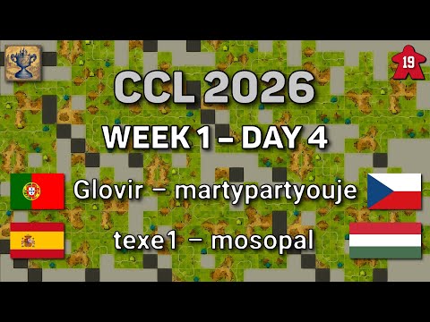 Carcassonne Champions League – Week 1 Day 4: Glovir – martypartyouje & texe1 – mosopal