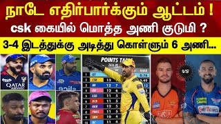 Today big match ! csk desiding playoff teams & big fight for 3-4 place 6 teams | srh v lsg ipl2023