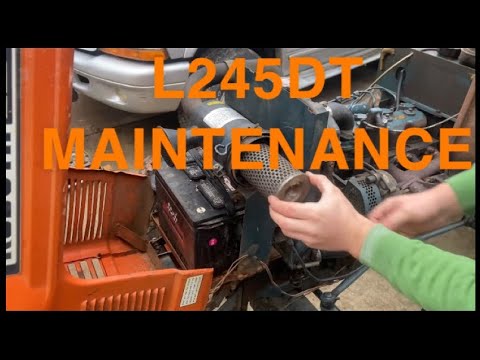 KUBOTA L245DT replacing: glow plugs, radiator hose, air filter, tach/hour meter cable