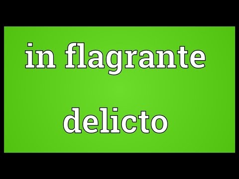 In flagrante delicto Meaning