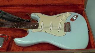 Video thumbnail for Original Vintage 1962 Fender Stratocaster Custom Color Sonic Blue Part 1 by VintageSalesInc