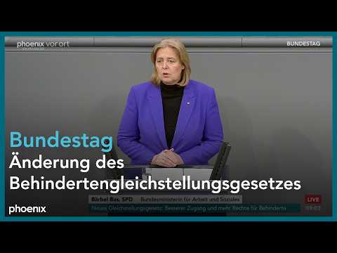 Video Thumbnail: Bundestagsdebatte zur Änderung des Behindertengleichstellungsgesetzes | 07.05.26