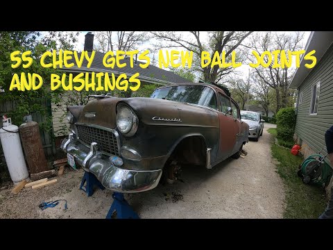 1955 Chevy Gets New Suspension, Ball Joints, Control Arm Bushings, Shocks, Springs. 4.8l Turbo LS.