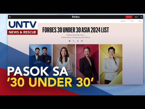 7 Pinoy, pasok sa listahan ng Forbes na 30 under 30 Asia Class of 2024