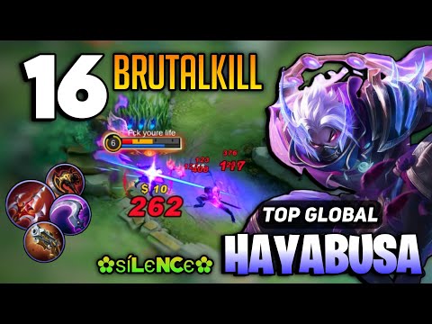 Hayabusa Fast Hand Shadow 16 Kills! [ Top Global Hayabusa Best Build 2022 ] By ✿ѕílєncє✿ - MLBB